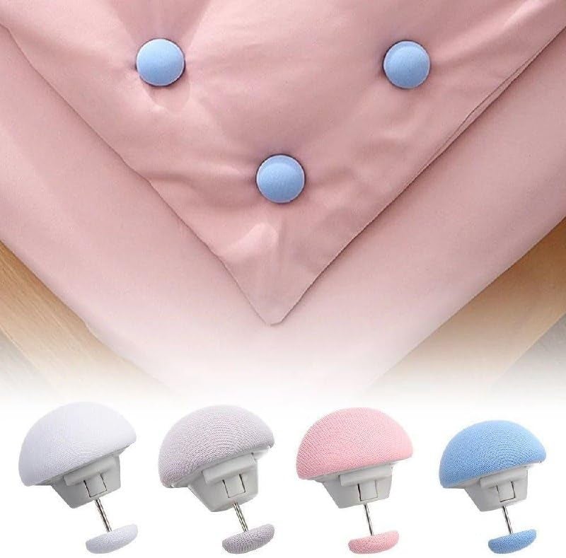svapi SVAPI Bed Sheet Clips Duvet Cover Holding Clips NonSlip Cover Fixator Comforter Quilt Holder with OneKey Unlock for Blanket Bed Sheet Curtain Socks Mattress Pack of 4  - Image 4