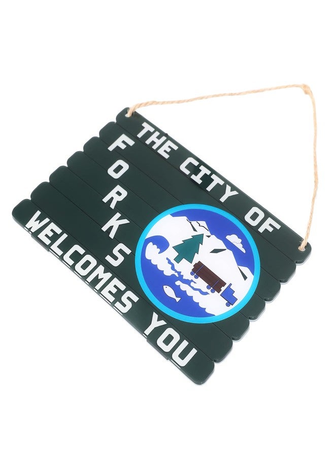 ASVP Shop The City of Forks Welcomes You - Miniature Sign Ornament - Twihard Bookish Merch & Decor - Image 2