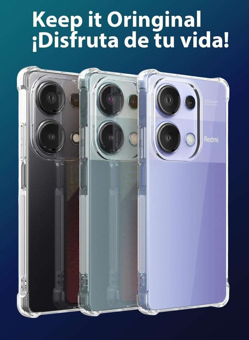 Phone Case For Xiaomi Poco M6 Pro 4G/ Xiaomi Redmi Note 13 Pro 4G Crystal Clear Ultra Slim Anti Scratch Shockproof Protective TPU Back Cover