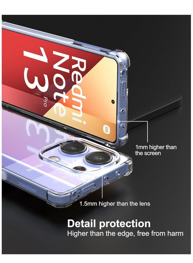 Phone Case For Xiaomi Poco M6 Pro 4G/ Xiaomi Redmi Note 13 Pro 4G Crystal Clear Ultra Slim Anti Scratch Shockproof Protective TPU Back Cover