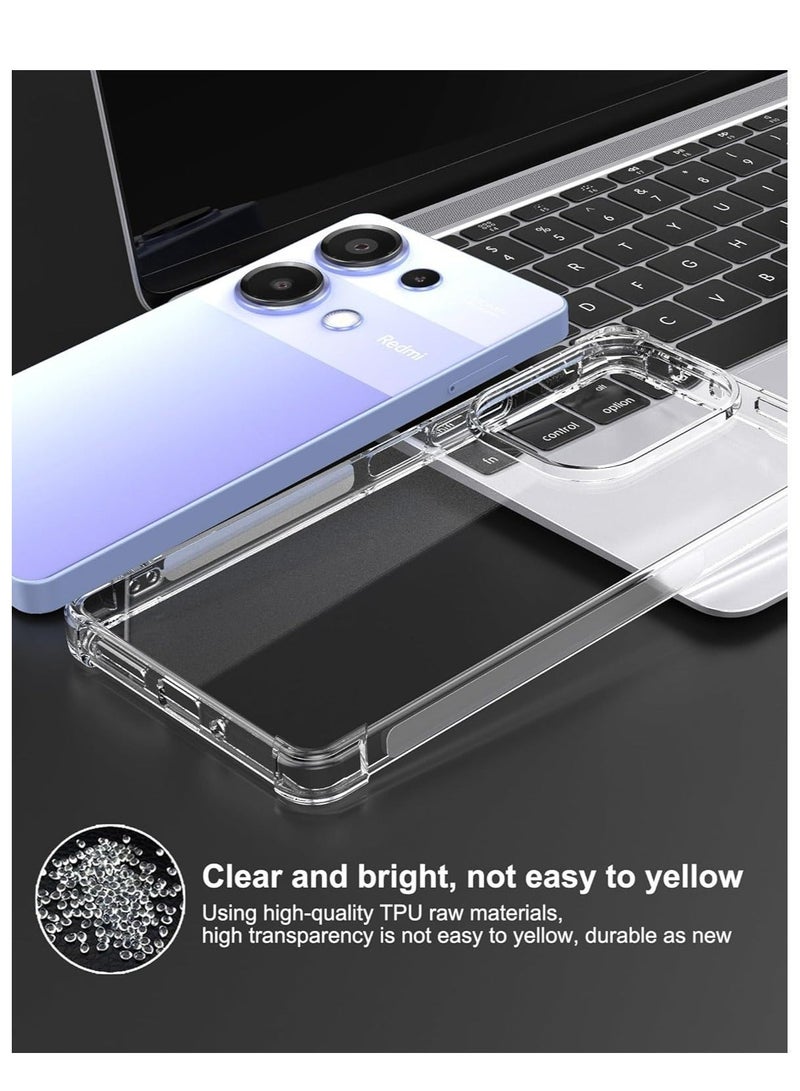 Phone Case For Xiaomi Poco M6 Pro 4G/ Xiaomi Redmi Note 13 Pro 4G Crystal Clear Ultra Slim Anti Scratch Shockproof Protective TPU Back Cover