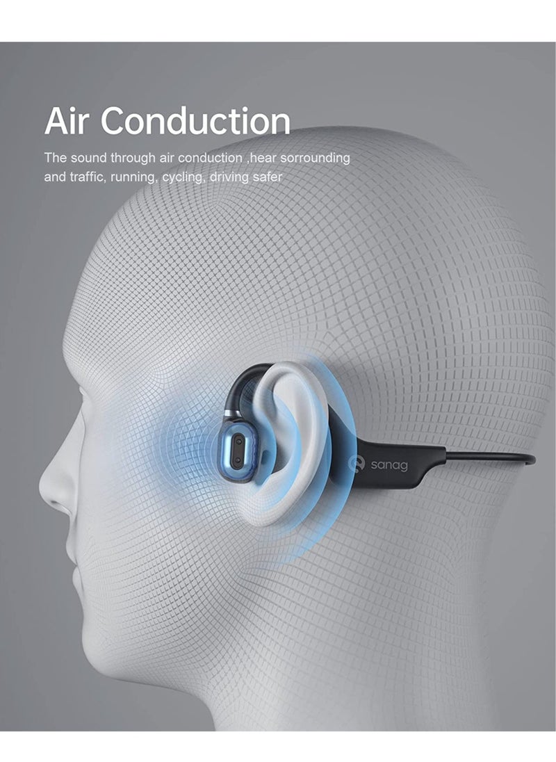 sanag Open-Ear Wireless Earphones Air Conduction Headphones Bluetooth 5.0 with Mic  - Image 3