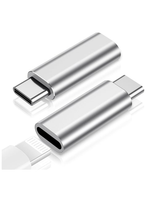2 حزمة محول Lightning إلى USB C لأجهزة iPhone 15/15 Pro/15 Pro Max/15 Plus، iOS، سامسونج، شحن نقل البيانات، كابل موصل شاحن من النوع C، وليس للصوت