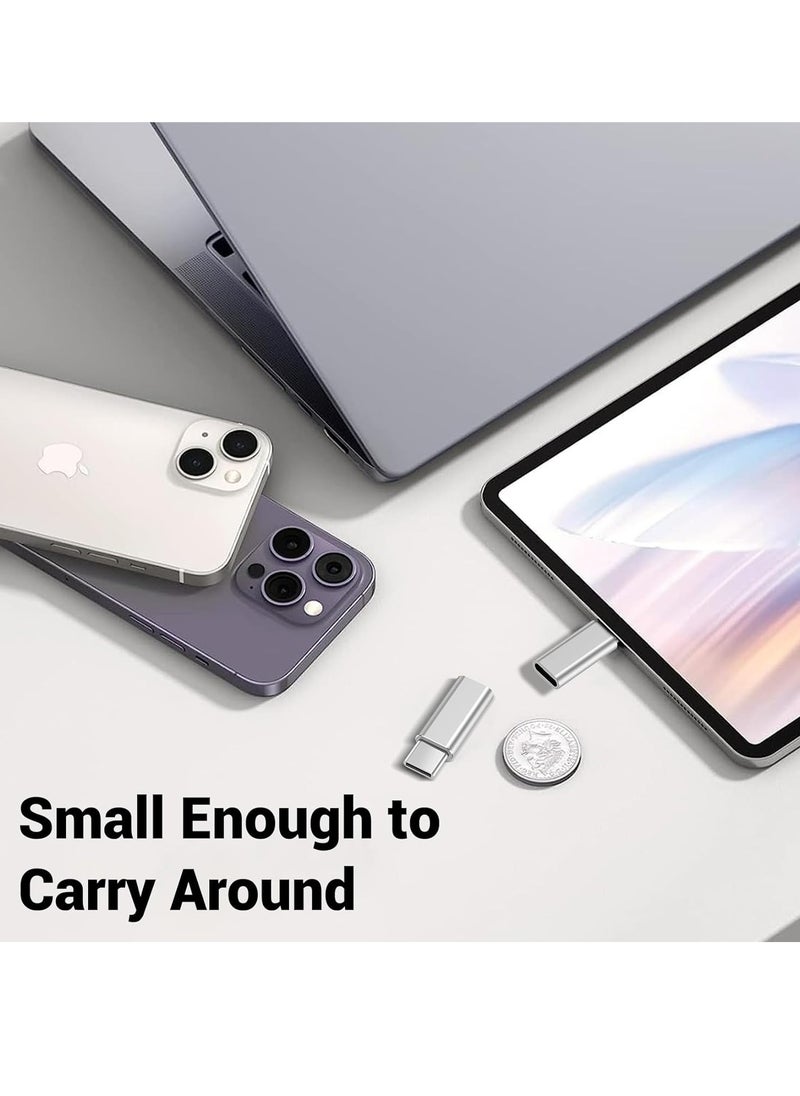 ماركة غير محددة - 2 حزمة محول Lightning إلى USB C لأجهزة iPhone 15/15 Pro/15 Pro Max/15 Plus، iOS، سامسونج، شحن نقل البيانات، كابل موصل شاحن من النوع C، وليس للصوت - Image 1