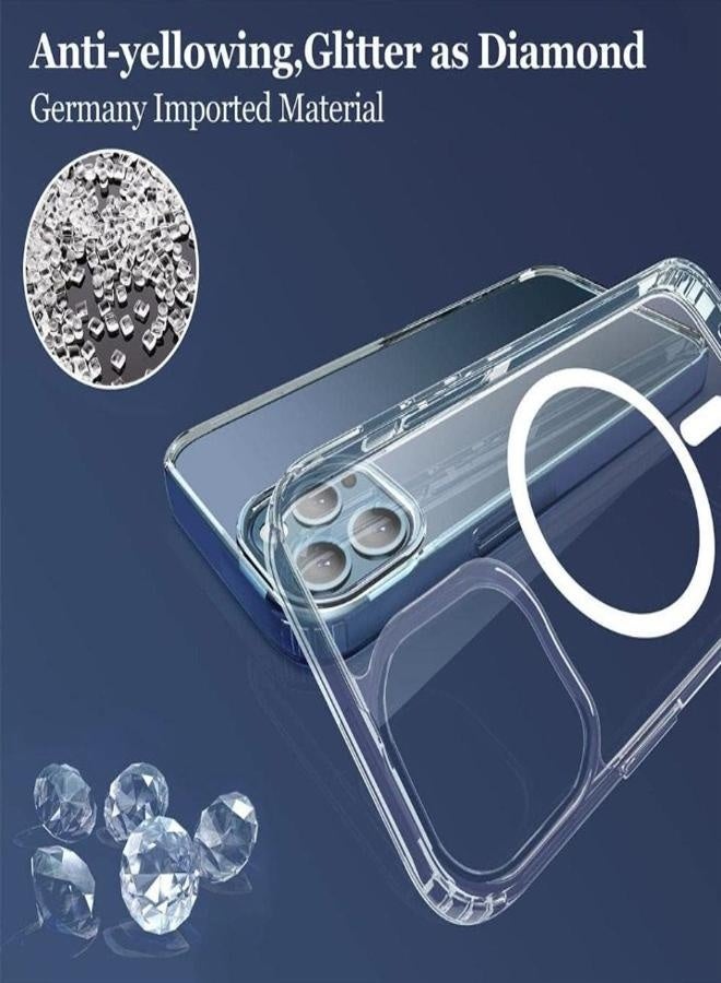 VR CREATIVE Premium Clear Magnetic Case for Apple iPhone 12/12 Pro (6.1-Inch) – MagSafe Compatible, Anti-Yellowing Slim Transparent Protective Phone Case - Image 5