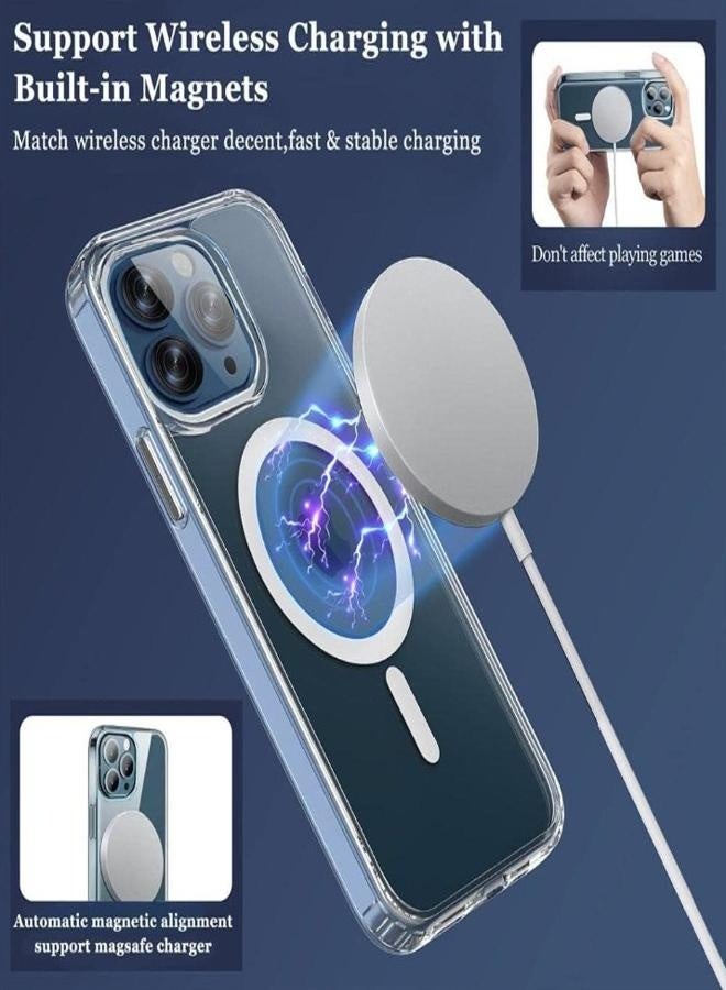 VR CREATIVE Premium Clear Magnetic Case for Apple iPhone 12/12 Pro (6.1-Inch) – MagSafe Compatible, Anti-Yellowing Slim Transparent Protective Phone Case - Image 4