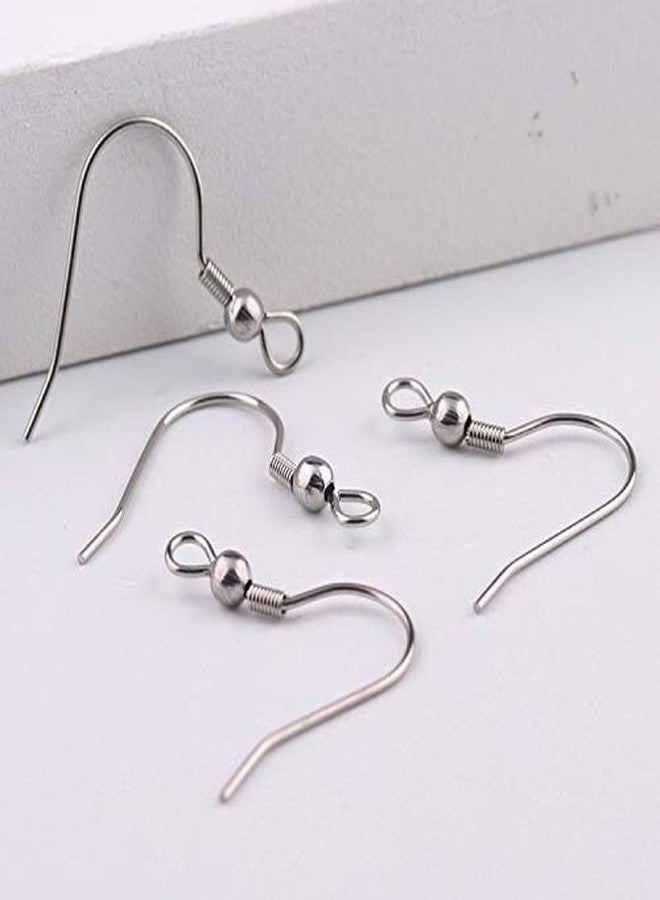 WOCRAFT 200pcs Stainless Steel Ball and Coil Earring Hooks Findings Ear Wires Fish Hook Earrings Hoops Ear Wire for DIY Jewelry Making (10169) - Image 3