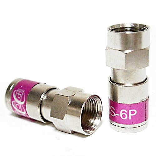 PHAT SATELLITE 50 قطعة موصلات PCT-TRS-6P COAXIAL RG6 موصل F معتمد CMP - Image 3