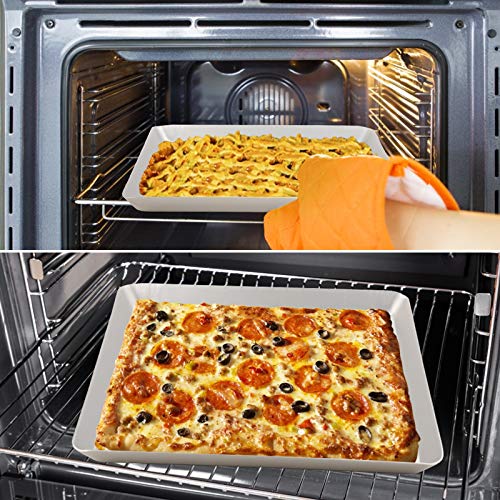 Beasea Square Pizza Pan for Oven, 11.8 Inch Pizza Pan with Holes Aluminum Alloy Pizza Oven Tray Pizza Crisper Pan Pizza Baking Tray Bakeware for Home Restaurant Kitchen - Image 5
