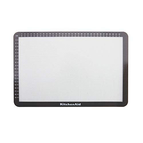 KitchenAid Silicone Medium Baking Mat, 9x14-Inch, Gray - Image 2