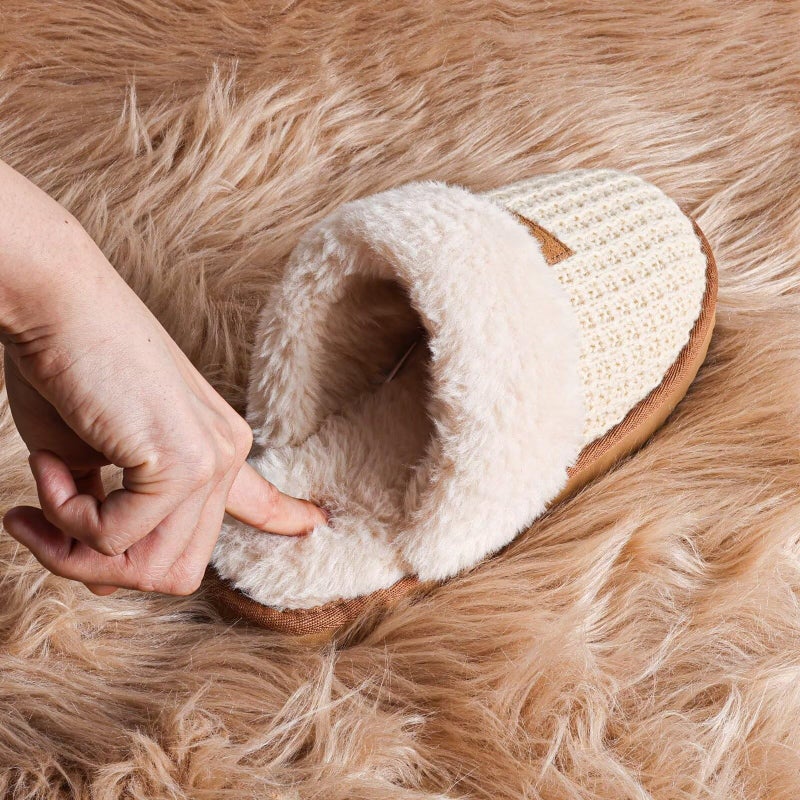 OOW Cozy House Slippers for Women with Memory Foam Soft Warm Fuzzy Slippers Women Home Womens Slipper Shoes for Indoor - Image 2