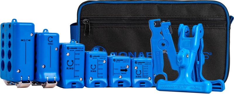Jonard Tools TK108 Fiber Optic Mid Span Slit Ring Tool Kit 12 mm182 mm