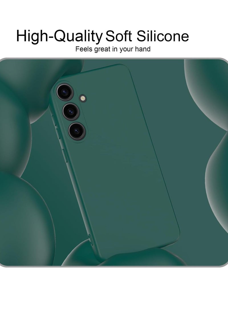 Raxoom Slim Liquid Silicone Case for Samsung Galaxy S24 Plus,with Scratch-Resistant Microfiber Lining Shockproof Soft Silicone Protective Case for Samsung S24 Plus (DarkGreen) - Image 3