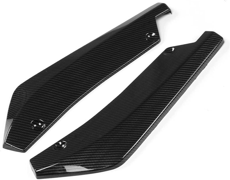 DEMULAX Carbon Fiber Look Rear Bumper Lip Diffuser Splitter - Image 1