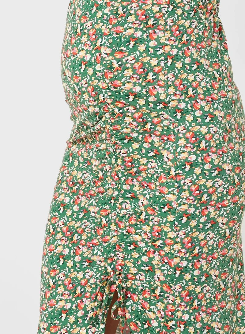 Mamalicious High Waist Floral Printed Skirt