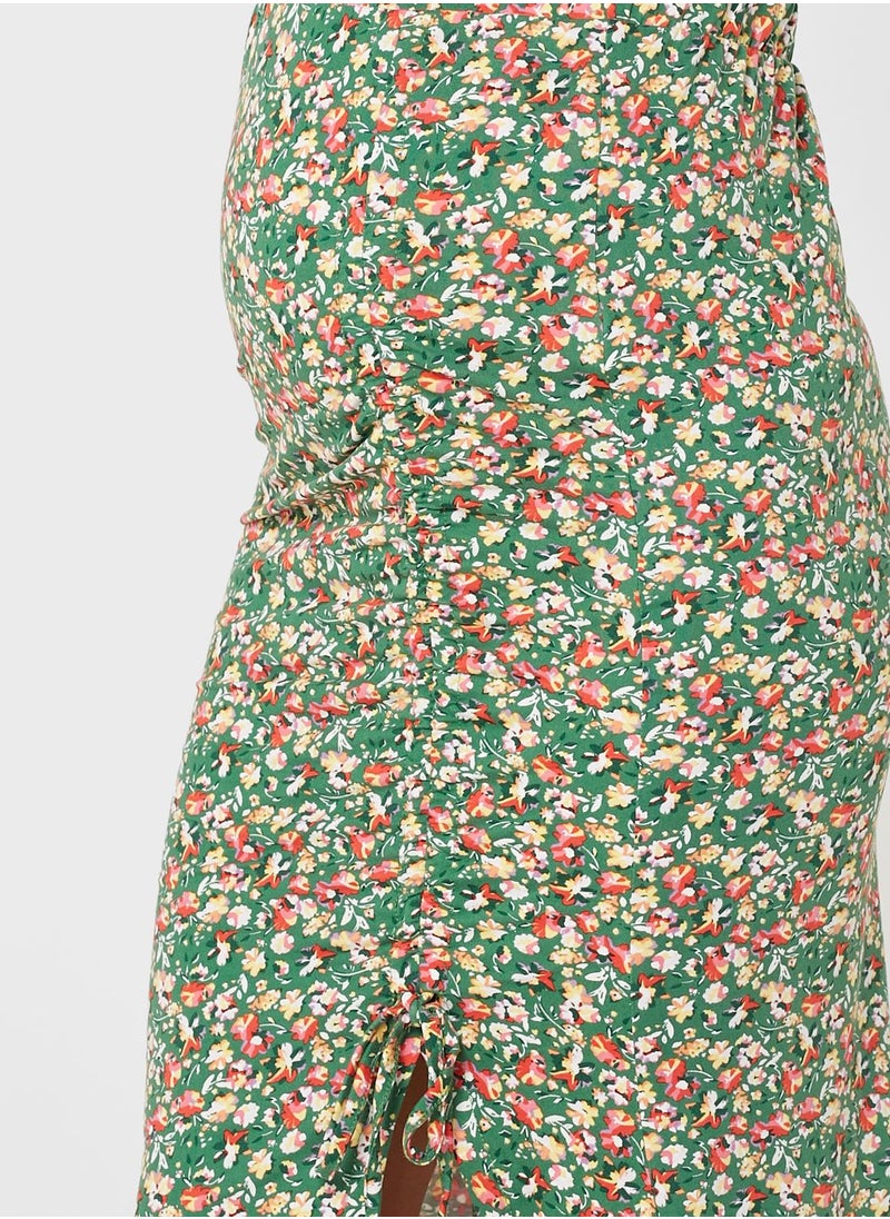 Mamalicious High Waist Floral Printed Skirt  - Image 3