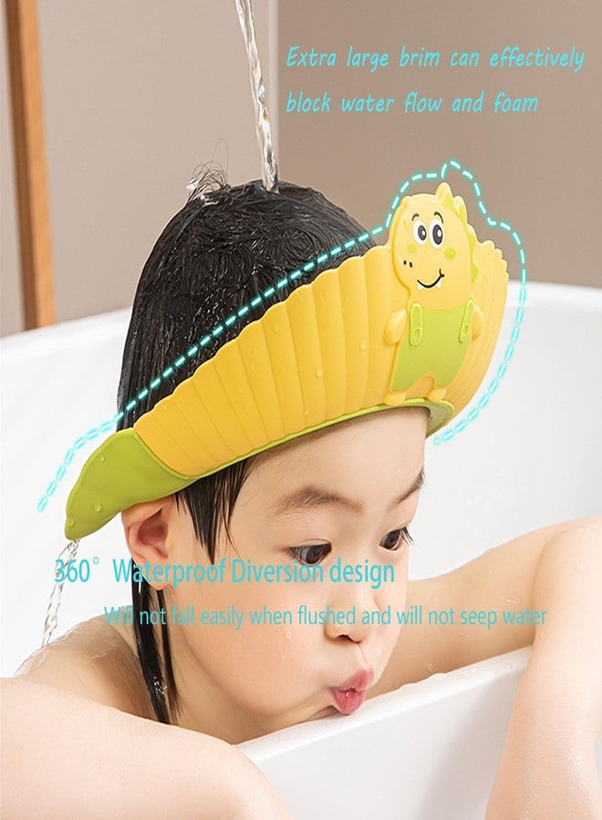 TinyGuardian Baby Shower Cap Shield, Shower Cap for Kids, Visor Hat for Eye and Ear Protection for 0-9 Years Old Children, Cute Little Dinosaur Shape Makes The Baby Bath More Fun (Pink) - Image 4