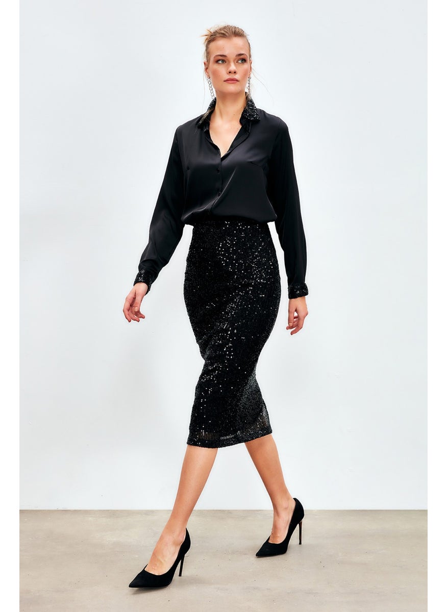 Sequin Detailed Pencil Skirt - Black - pzsku/Z28CBF4C8B0A5C24C40C5Z/45/_/1736324133/44c246b0-c704-4eae-9f72-e5c9c790a9bc