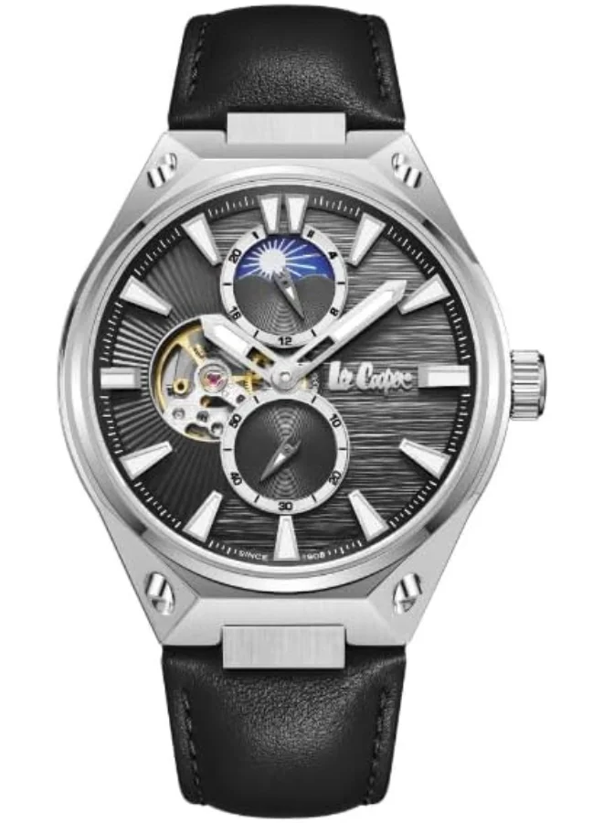 Lee Cooper Men'S G3271Xz Movement Watch, Automatic Display And Leather Strap