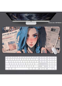 Game Mouse Pad Oversized Jinke Heroes League LOL Animation Creative Keyboard Pad Thickened Dirty-Resistant Table Mat-Color:300*600*3mm-Pattern:Style 2