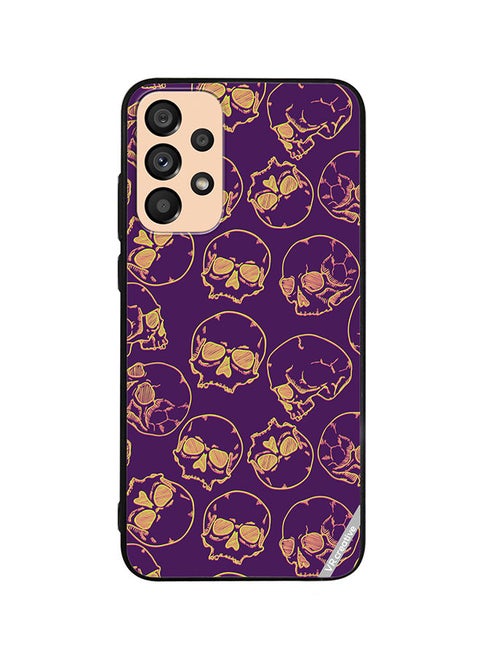 Protective Case Cover For Samsung Galaxy A53 5G Fluorescent Sketch Skulls Design Multicolour