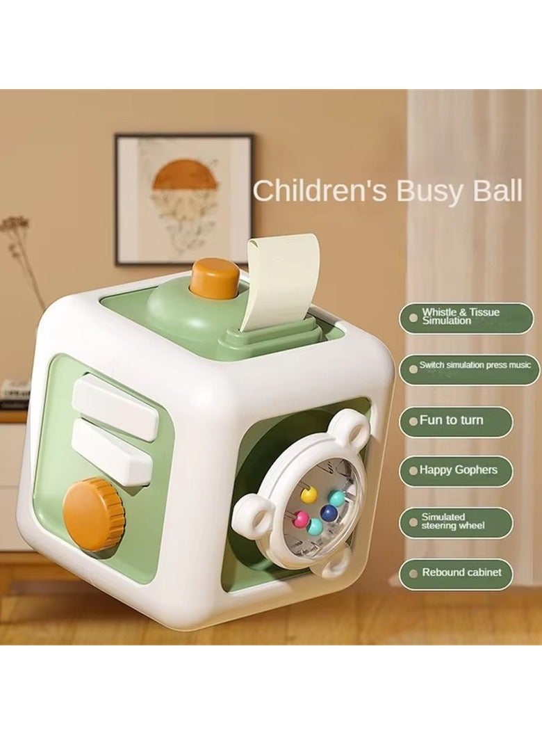 general 6-in-1 Learning Toy, Sensory Activity Board, Green - Image 2