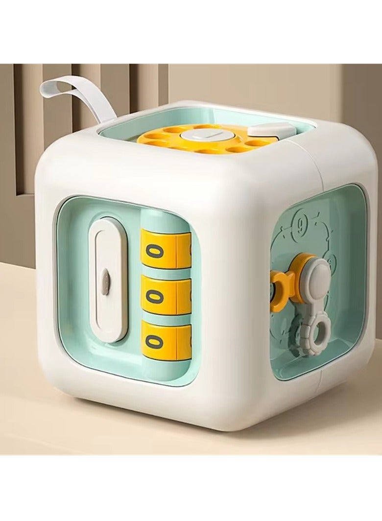 general 6-in-1 Learning Toy, Sensory Activity Board, Green - Image 1