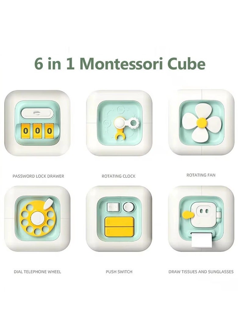 general 6-in-1 Learning Toy, Sensory Activity Board, Green - Image 5