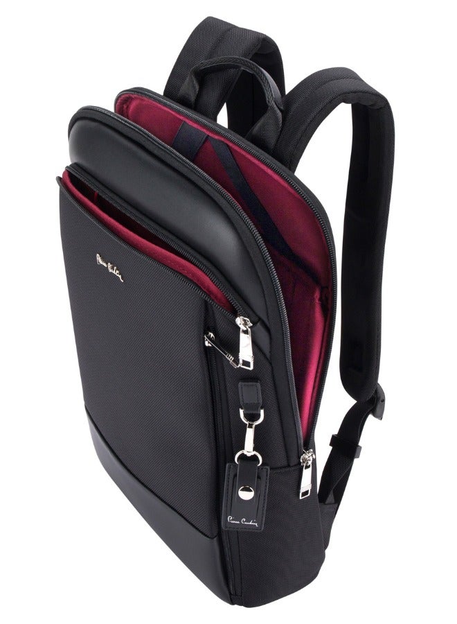 بيير كاردان حقيبة ظهر احترافية للكمبيوتر المحمول للسفر، حقيبة عمل قابلة للتوسيع، حقيبة ظهر جامعية مقاومة للماء - Image 3