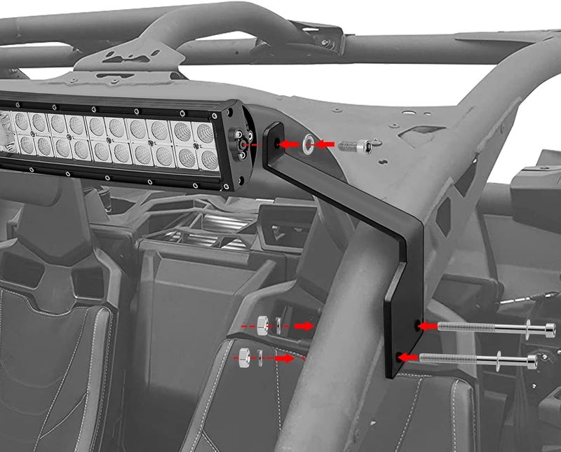 DaSen 42" LED Light Bar Mounting Brackets for Can Am Maverick X3 - Image 2