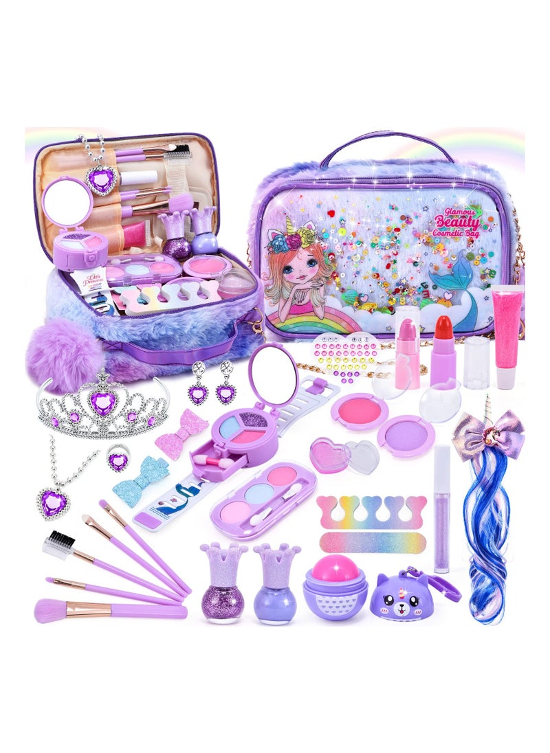 LEXIN Kids Makeup Kit for Girls, Unicorn Makeup Set, Real Washable Make up Kit for Little Girl Princess Toddler Makeup for Kid Birthday Gifts Unicorn Toys for Girls 3 to 15 Years-Old  - Image 1