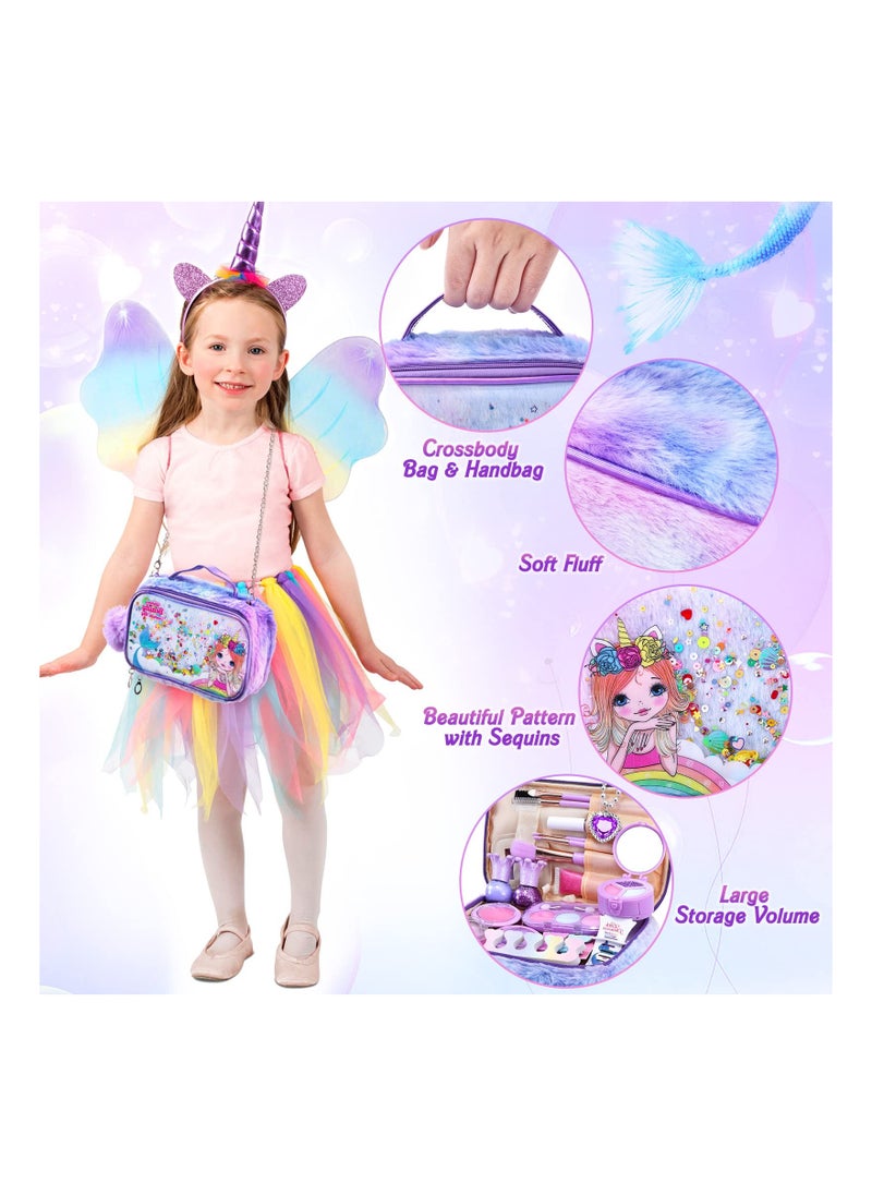 LEXIN Kids Makeup Kit for Girls, Unicorn Makeup Set, Real Washable Make up Kit for Little Girl Princess Toddler Makeup for Kid Birthday Gifts Unicorn Toys for Girls 3 to 15 Years-Old  - Image 3