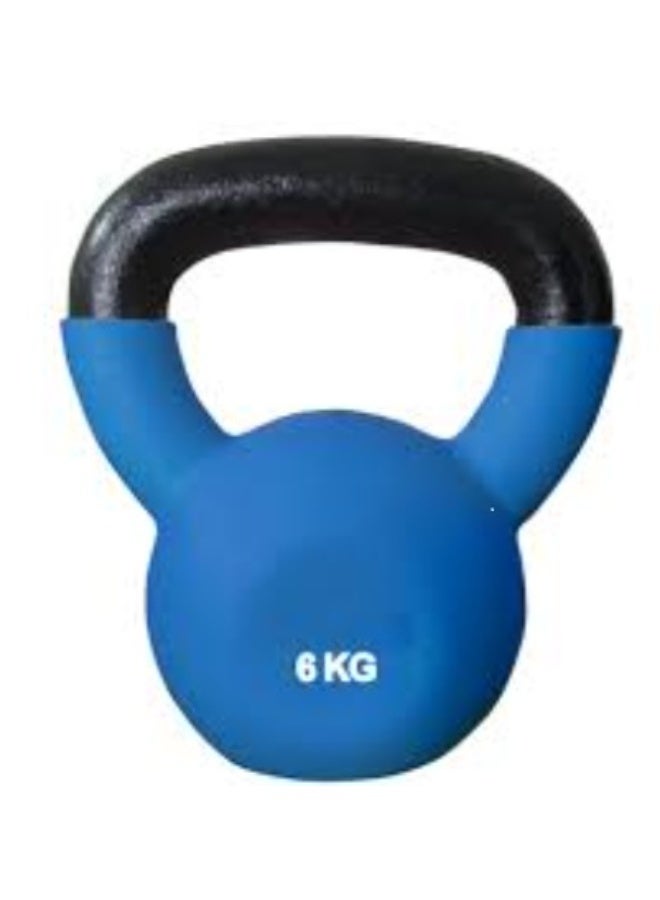 Neoprene Coated Kettlebell Weights Solid Cast Iron Kettlebell, Strength Training Kettlebells for Weightlifting, Conditioning, Strength & Core Training 6 KG