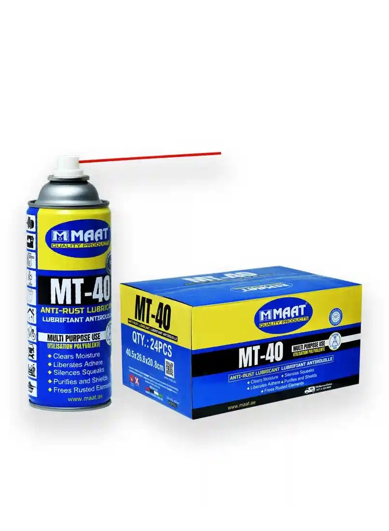 MAAT MAAT MT-40 Anti-Rust Lubricant – Multi-Purpose Spray for Rust Removal, Lubrication & Squeak Elimination | Silicone-Free & Eco-Friendly | Automotive, Industrial & Household Use | Made in UAE - Image 2