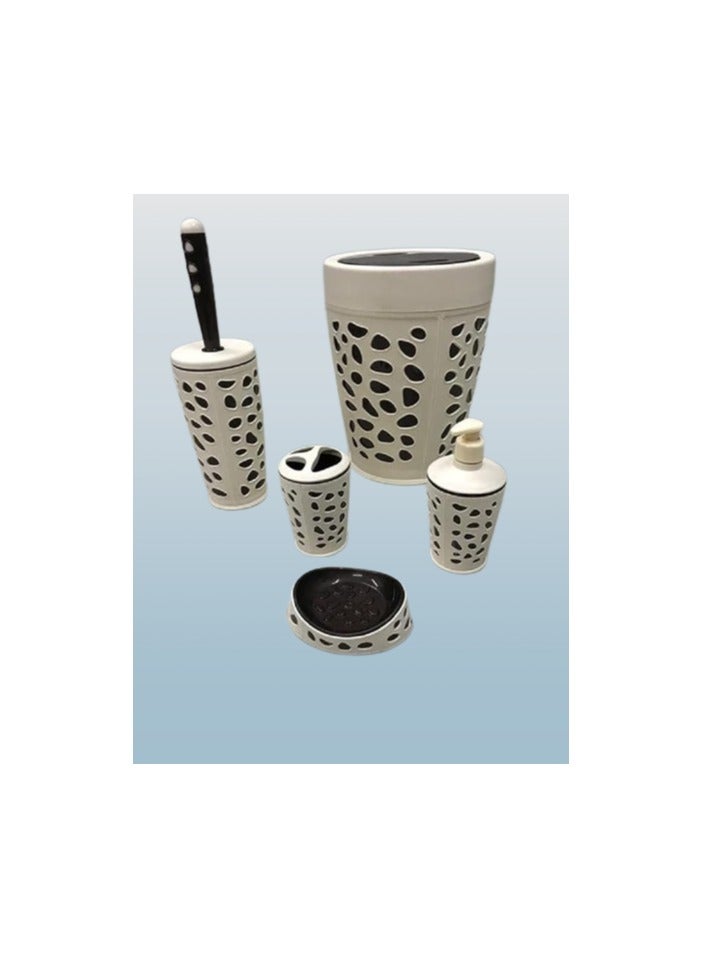 general Bathroom set - 5 pieces, beige