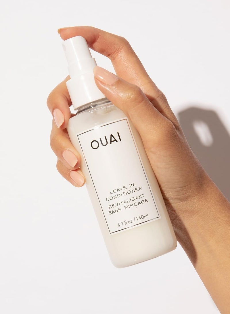 Ouai leave In conditioner - multitasking heat protectant spray for hair - prime hair for style, smooth flyaways, add shine u0026 use as detangling spray - no parabens, sulfates orphthalates (4.7 oz) - Image 4