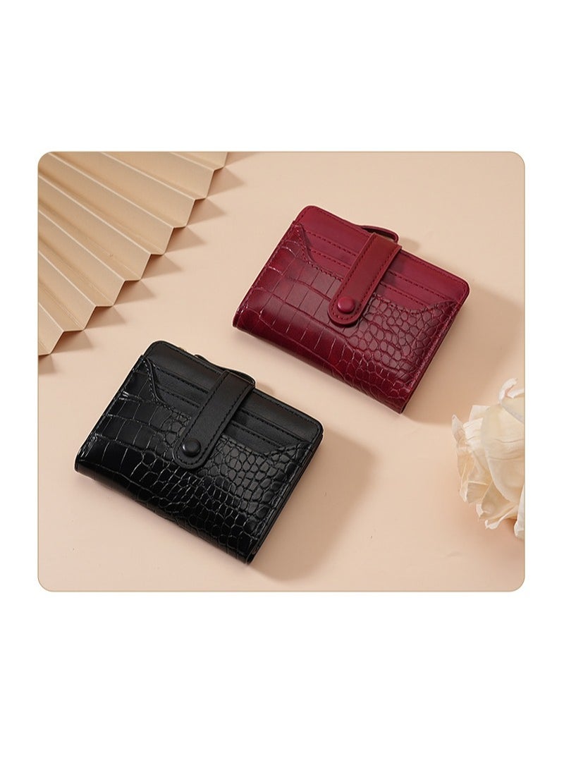 Popular fresh Korean women's card holder ladies multi-function card holder short wallet classic pattern multi-card slots daily versatile fresh women's wallet - Image 3