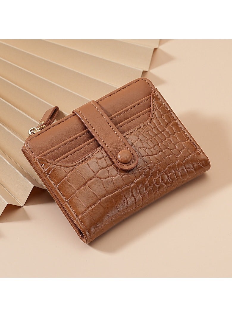 Popular fresh Korean women's card holder ladies multi-function card holder short wallet classic pattern multi-card slots daily versatile fresh women's wallet - Image 4