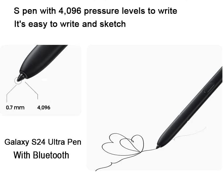 Befzygwk Galaxy S24 Ultra S Pen WithBluetooth Replacement for Samsung Galaxy S24 Ultra 5G Touch Stylus Pen S24 S Pen Replacement TipsNibs Black - Image 3