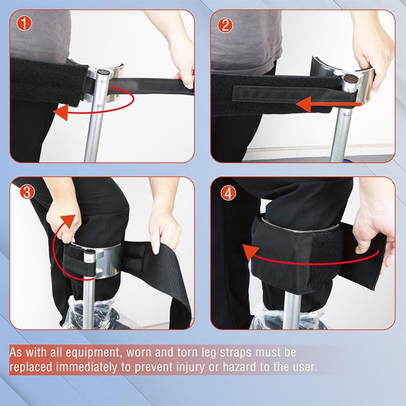 Drywall Stilts Straps 41x4In Black Cushioned Padded Band - Superior Tear-Resistant Nylon Stilt Leg Straps for Drywall Professionals, Beginners and High-Reaching Work Tasks - Image 5
