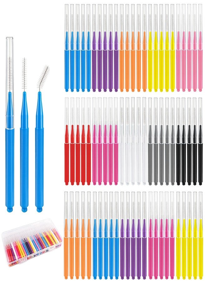 Ajmyonsp 100pcs Interdental Braces Brushes 4 Size, Bendable Soft Tooth Picks Flossers for Braces Teeth Cleaning, Teeth Cleaning Kit Tools Travel Toothbrush Toiletries for Home Travel, Multicolor - Image 1