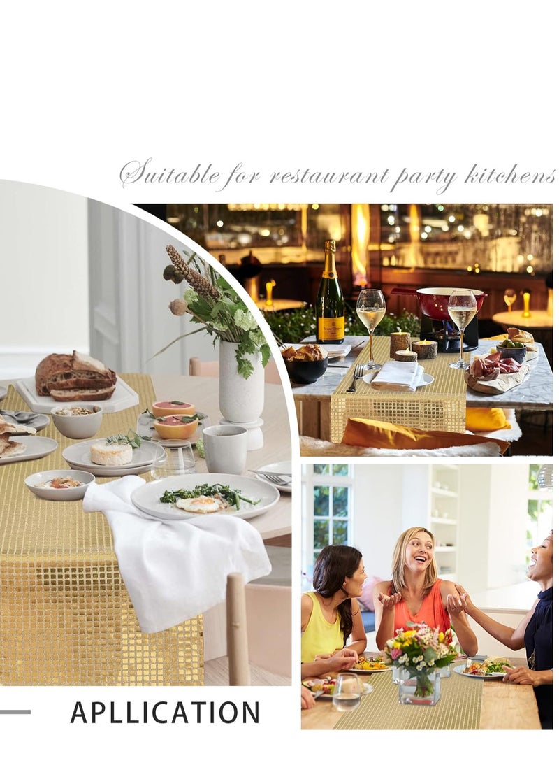 SYOSI عداء مائدة شامبانيا لامع لحفلات الزفاف وديكور الحفلات المنزلية 30*180 سم - Image 4