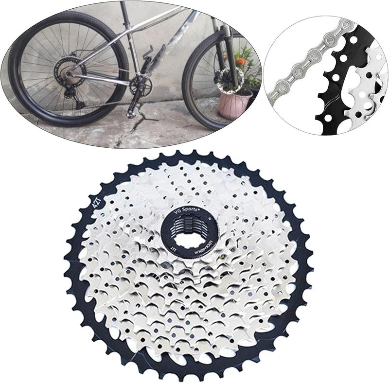 كلاراكو ترس حر متعدد السرعات 8 و9 و10، ترس كاسيت عالي المتانة مقاوم للصدأ للدراجات 11 25T/46 سنًا، قطع غيار لإصلاح الدراجات - Image 2