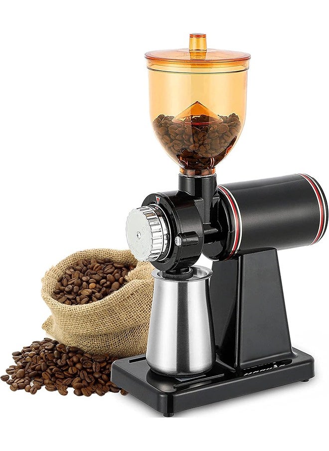 Arabest Coffee Bean Burr Mill Grinder, 8 Gear Adjustment 250g Semi Automatic Coffee Bean Grinder Siphon Type Electric Coffee Grinding Hine for Drip Espresso (Black)  - Image 1