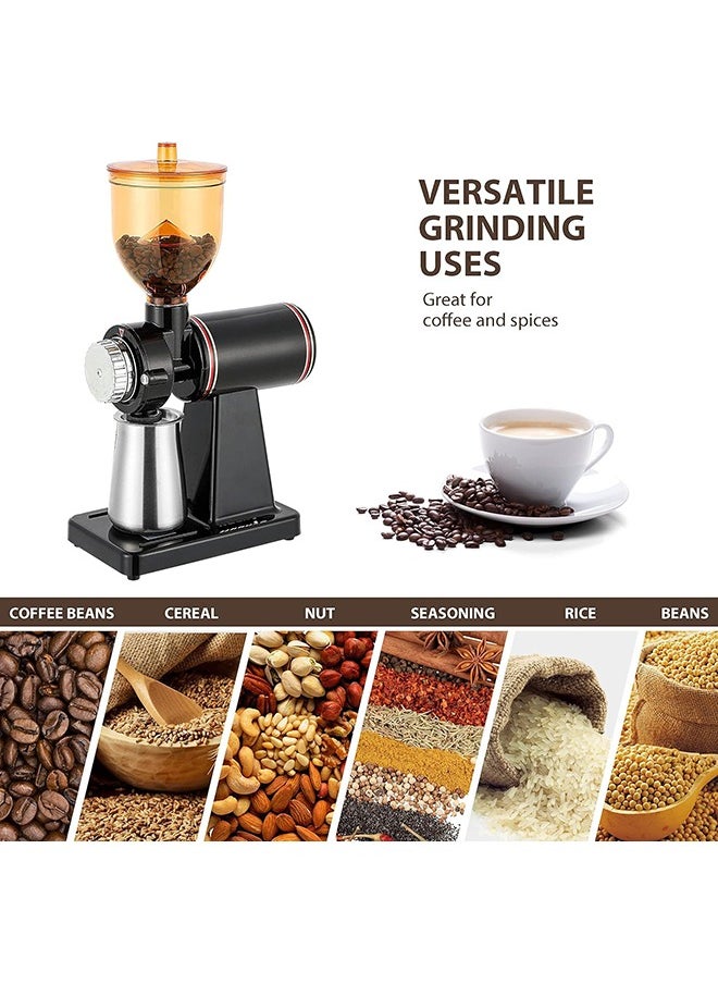 Arabest Coffee Bean Burr Mill Grinder, 8 Gear Adjustment 250g Semi Automatic Coffee Bean Grinder Siphon Type Electric Coffee Grinding Hine for Drip Espresso (Black)  - Image 4