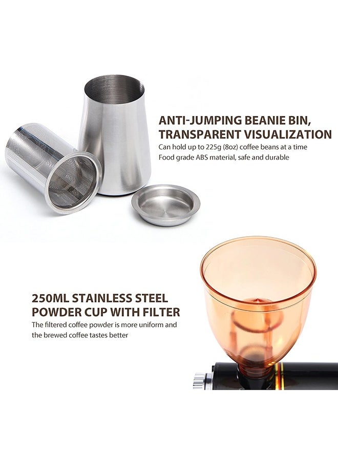 Arabest Coffee Bean Burr Mill Grinder, 8 Gear Adjustment 250g Semi Automatic Coffee Bean Grinder Siphon Type Electric Coffee Grinding Hine for Drip Espresso (Black)  - Image 5