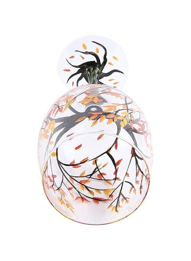 1Pcs HOT-Autumn Tree Wine Glass - Fall Colors - Leaves of Red, Yellow, Orange - Hand Painted - Fall Leaf Easy to Use  - Image 2