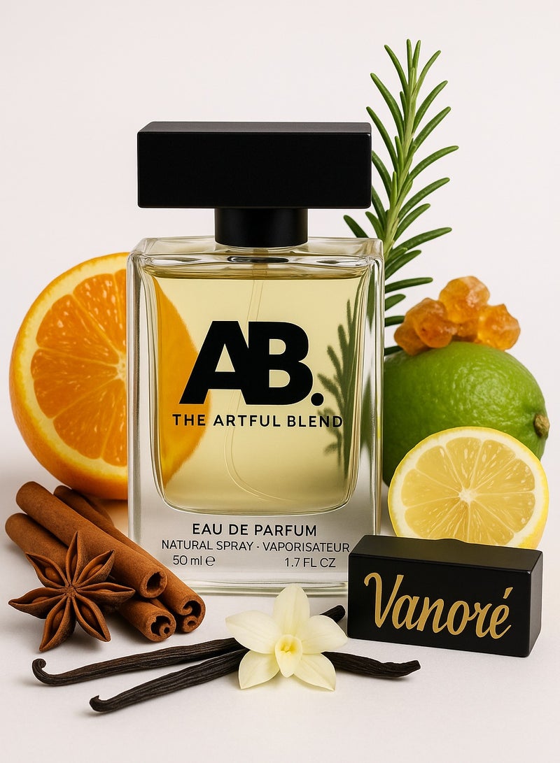دا ارتفول بليند عطر فانور أو دو بارفان 50 مل – عطر للجنسين للرجال والنساء | ثابت يدوم طويلاً بانتعاش الفانيليا والخشب والتوابل الدافئة مع لمسة حمضية منعشة - Image 1