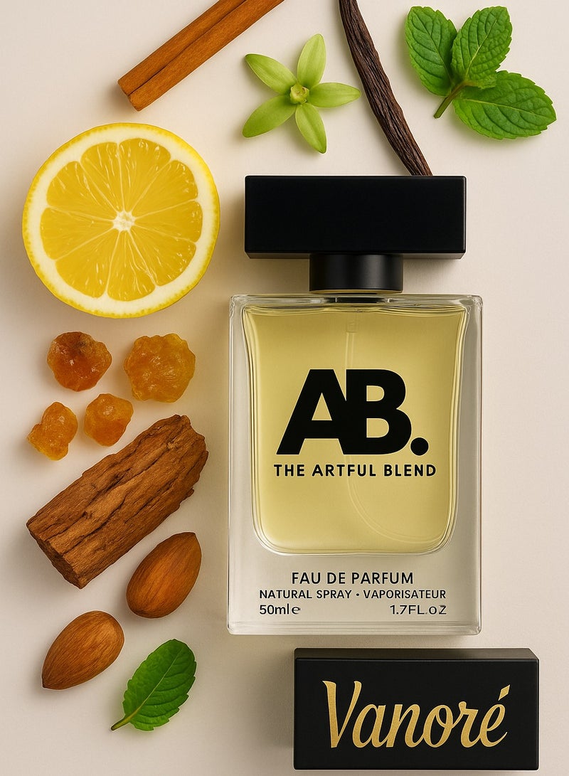 دا ارتفول بليند عطر فانور أو دو بارفان 50 مل – عطر للجنسين للرجال والنساء | ثابت يدوم طويلاً بانتعاش الفانيليا والخشب والتوابل الدافئة مع لمسة حمضية منعشة - Image 2