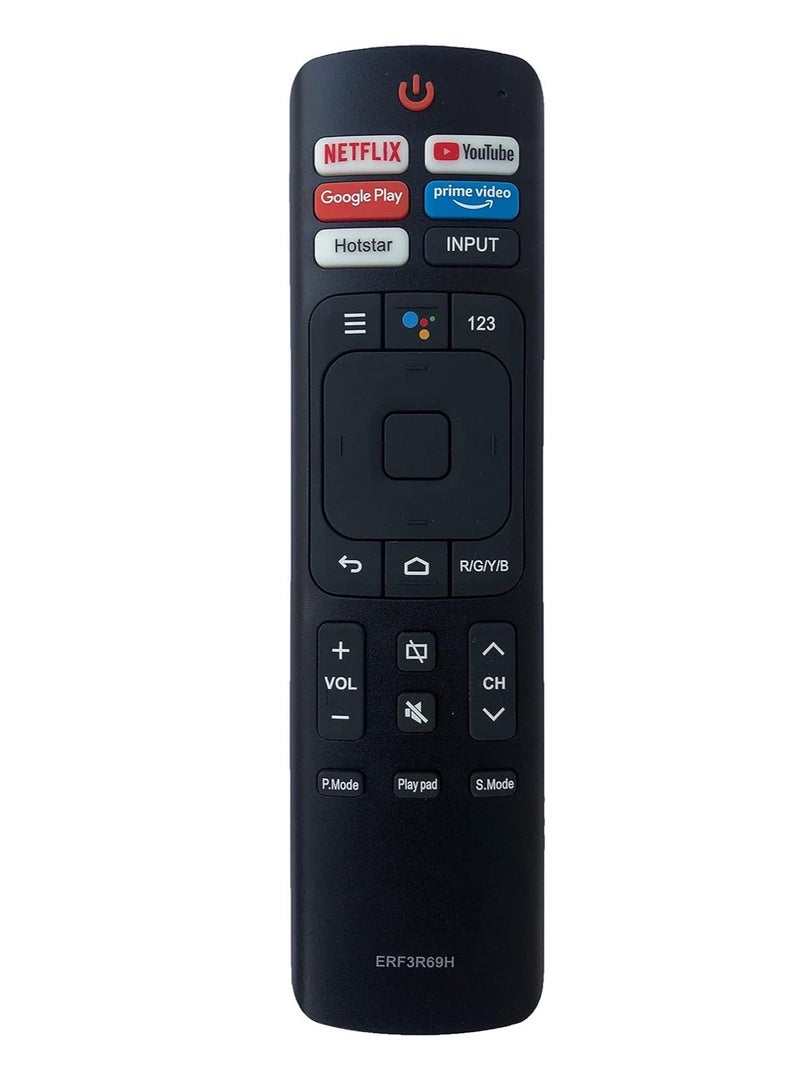 New Replacement Remote Control, Remote Control Fit, Universal Remote Control Compatible with Vu 4K Ultra HD Smart Android LED TV Remote Control (Without Voice Function) 